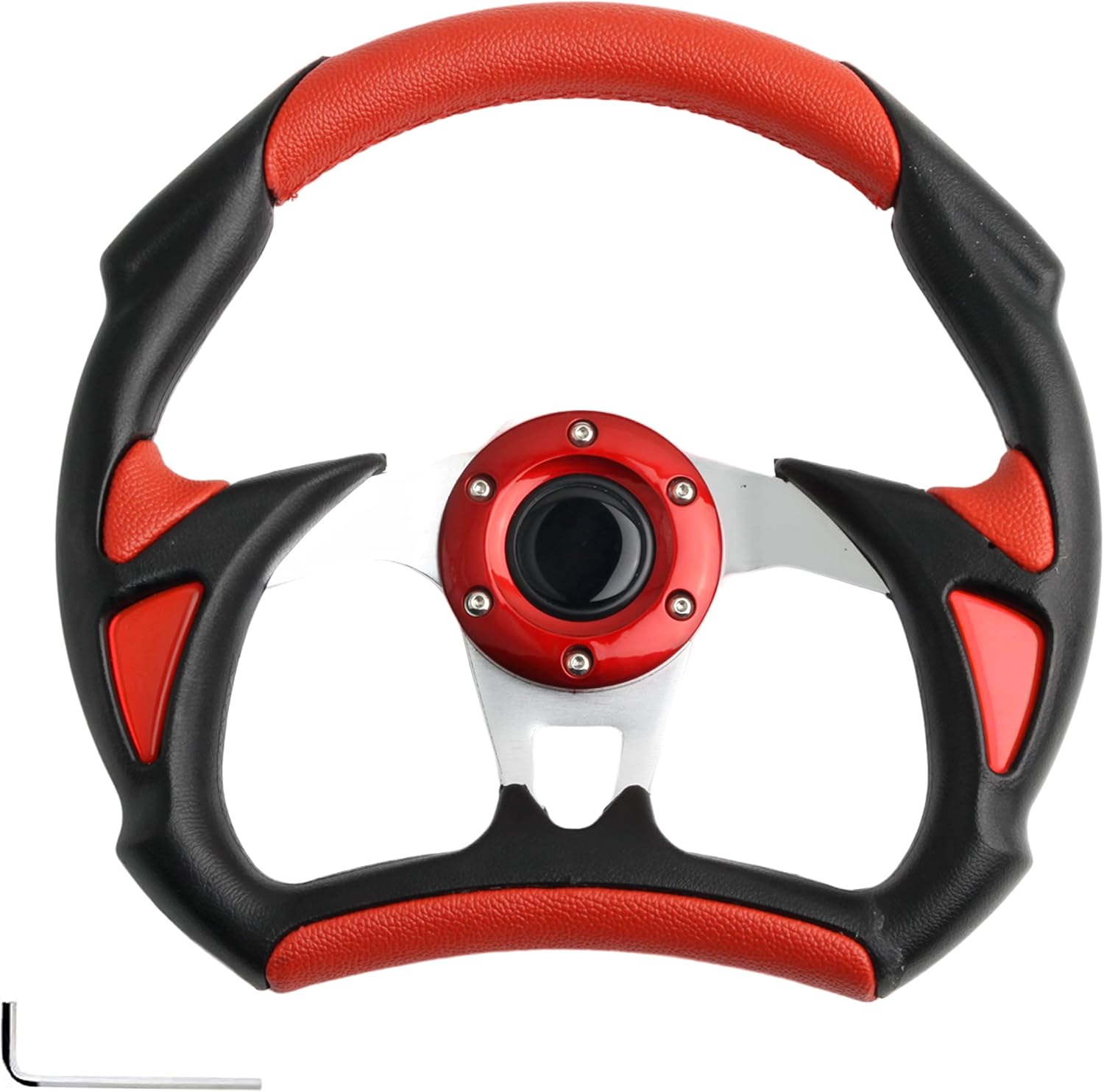 Spaorcco Classic Red Golf Cart Steering Wheel Club Car DS