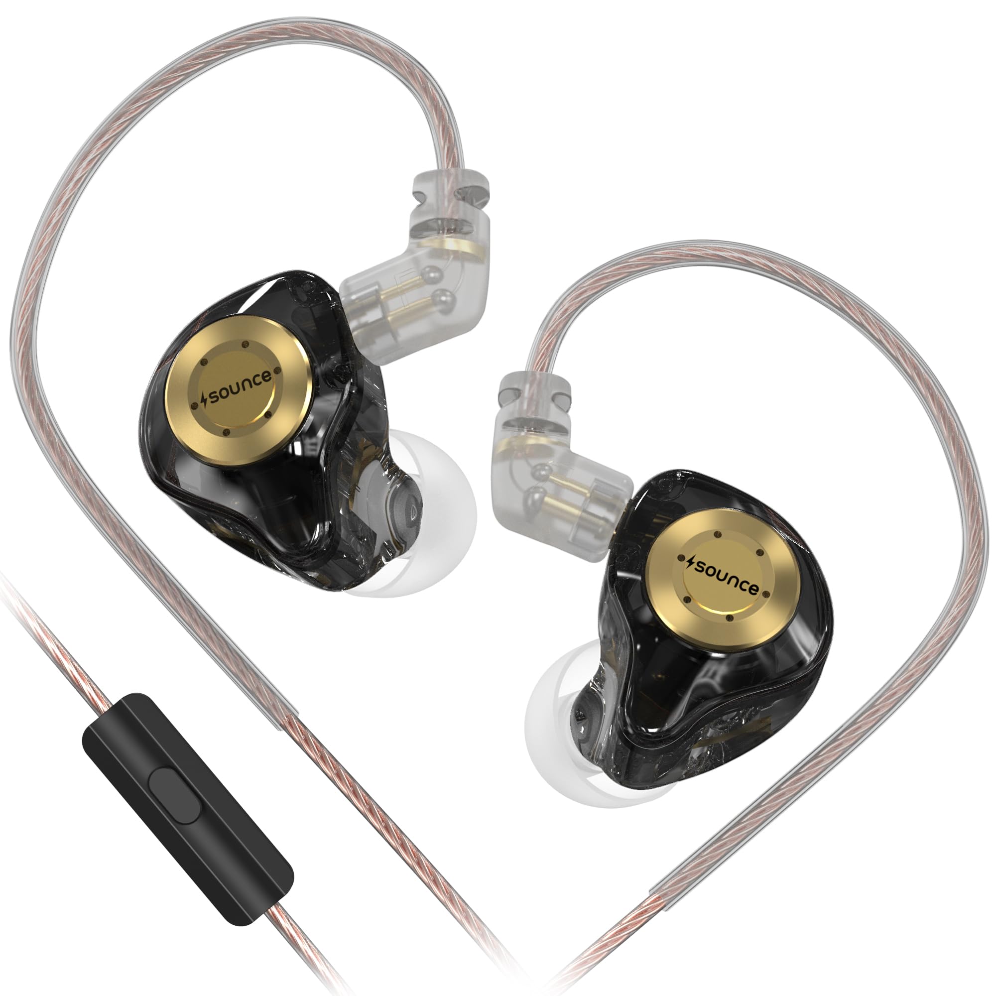 KZ EDX Pro IEM Earphones | HiFi Stereo Dual Magnetic Circuit Dynamic Drivers | Resin Inlay Metal Process | 24 Ohms Impedance | Detachable 5N OFC 2Pin Cable | Black