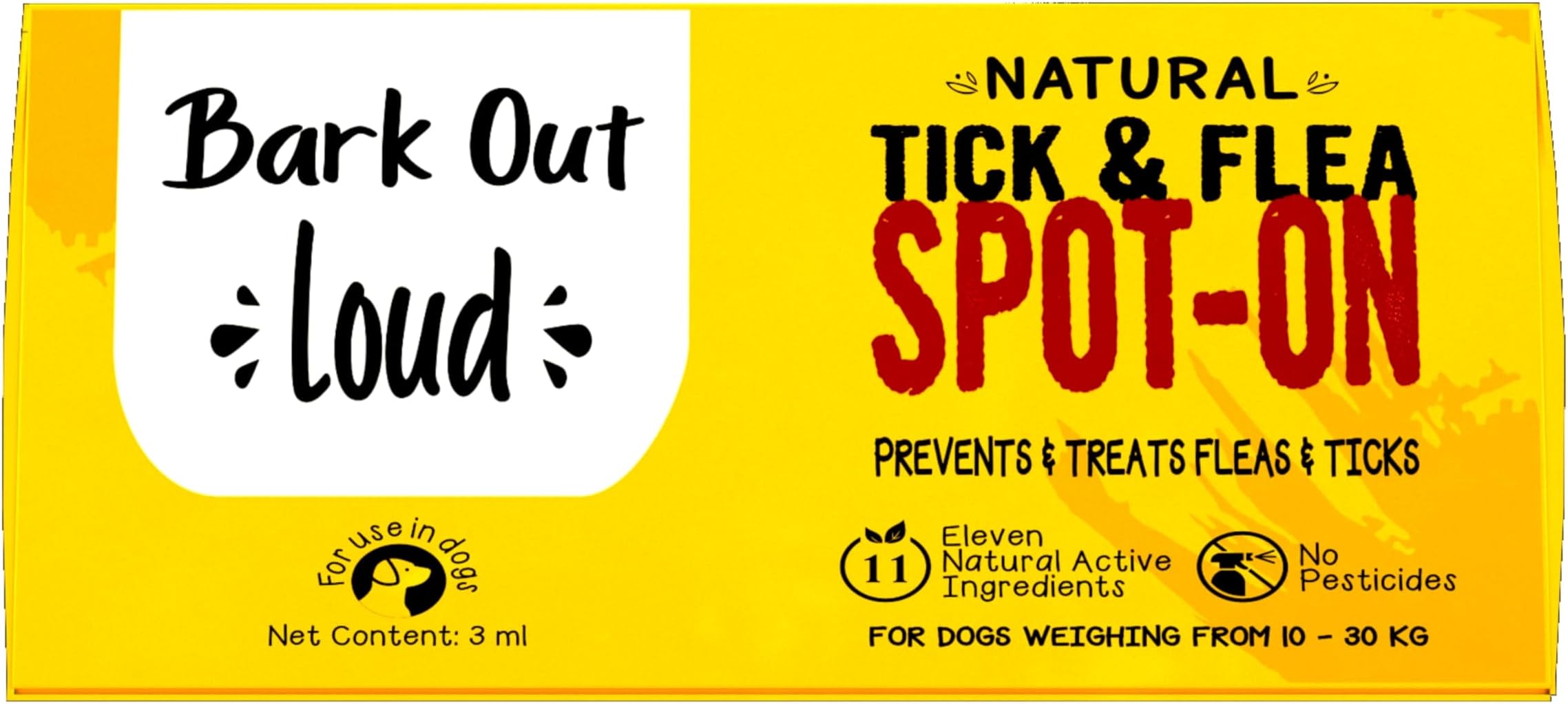 Bark Out Loud, Vivaldis – Natural Spot On | Preventive Treatment for Fleas & Ticks | Enriched with 11 Essential Oils | Gentle on Skin, ensures Healthy Coat Dogs & Cat 1.5/3 /5 ml (3ml 10-30kg)