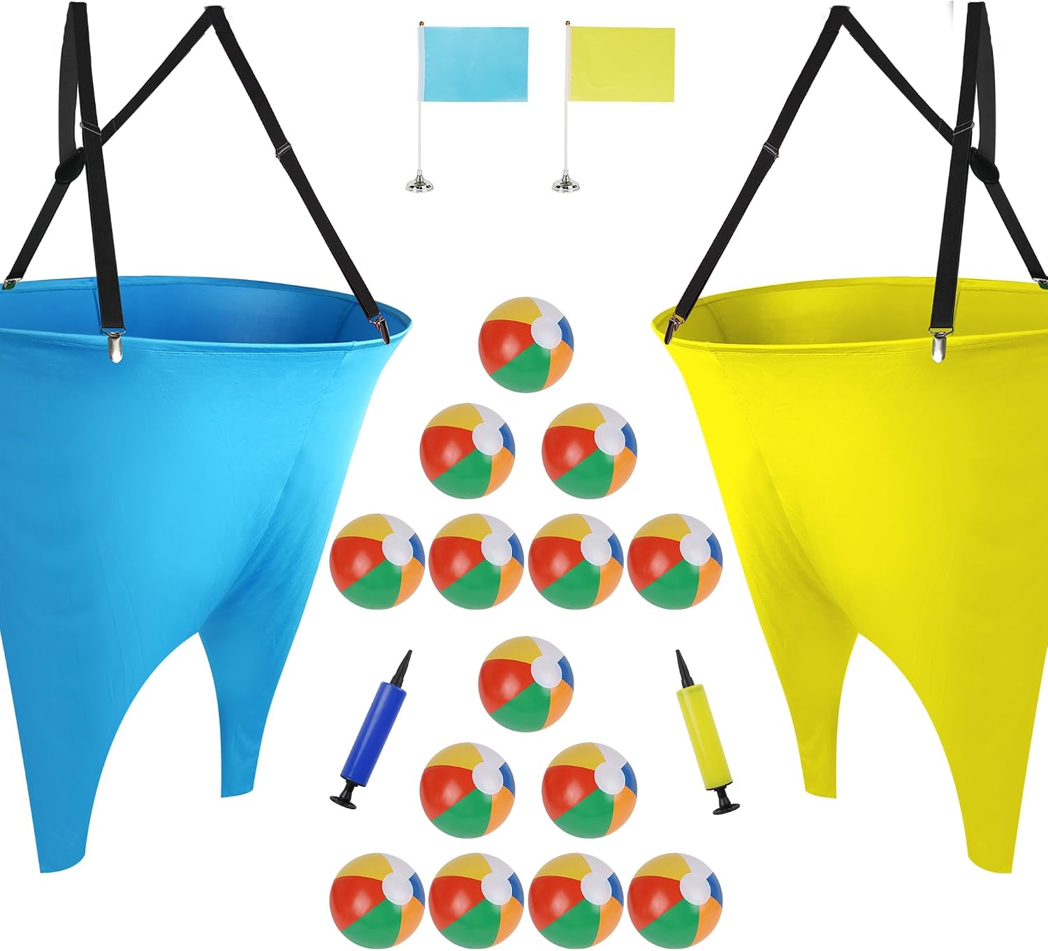 24Pcs Granny Pants Yard Game Funny Field Day Outdoor Games for Adults Kids and Family Gaint Pant Set for Brithday Party Tossing Games Activities for Groups