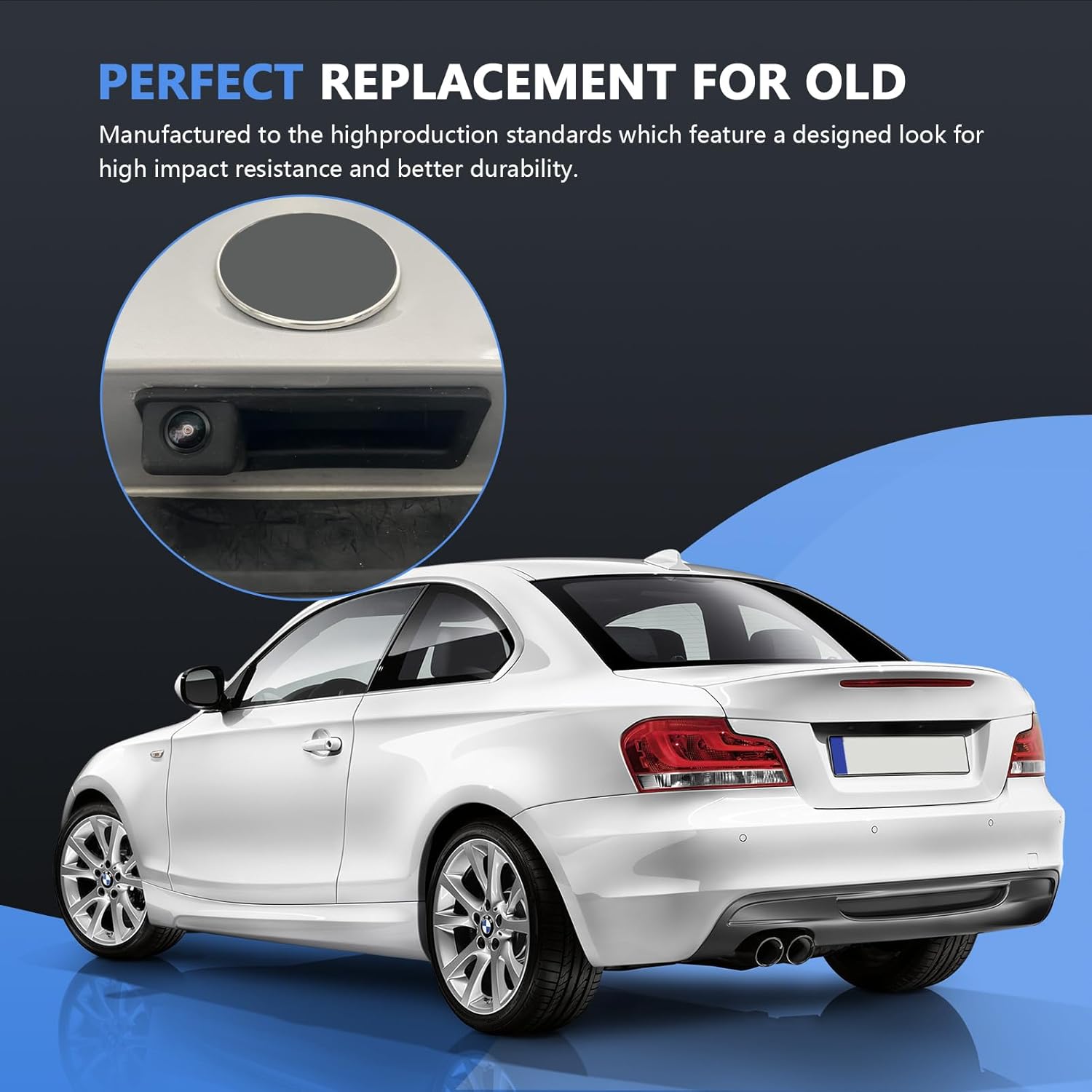 1080P Vehicle Backup Camera for E82 E88 E84 E90 E91 E92 E93 E70 E60 E61 E39 3 5 X5 X6, Car Rear View 170 Fisheye Lens