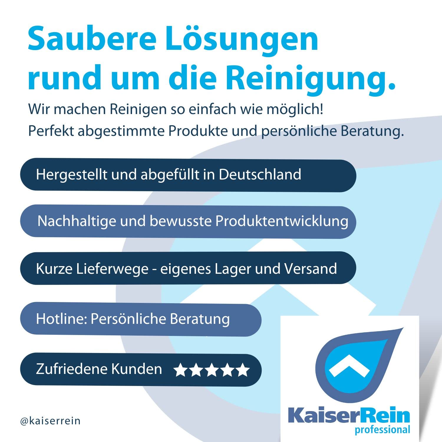 KaiserRein Glasreiniger Konzentrat mit Lotuseffekt 10L - Professioneller Fensterreiniger für streifenfreien Glanz auf Glas, Fenstern und Spiegeln - Fenstersauger geeignet