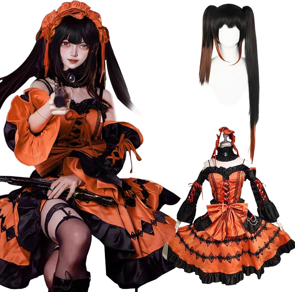 Amazon.co.jp: [神併良品] 時崎狂三 コスプレ ウィッグ付き 最悪の精霊