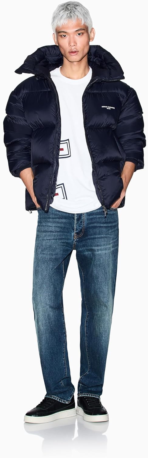 Armani Exchange Mens Side Geo Logo Tee - Image 4