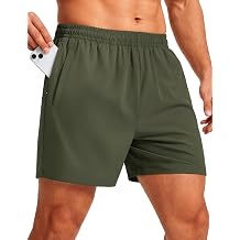 MAGCOMSEN Mens Athletic Shorts 5" Quick Dry Lightweight Linerless Gym Workout Hiking Shorts with Zipper Pocket