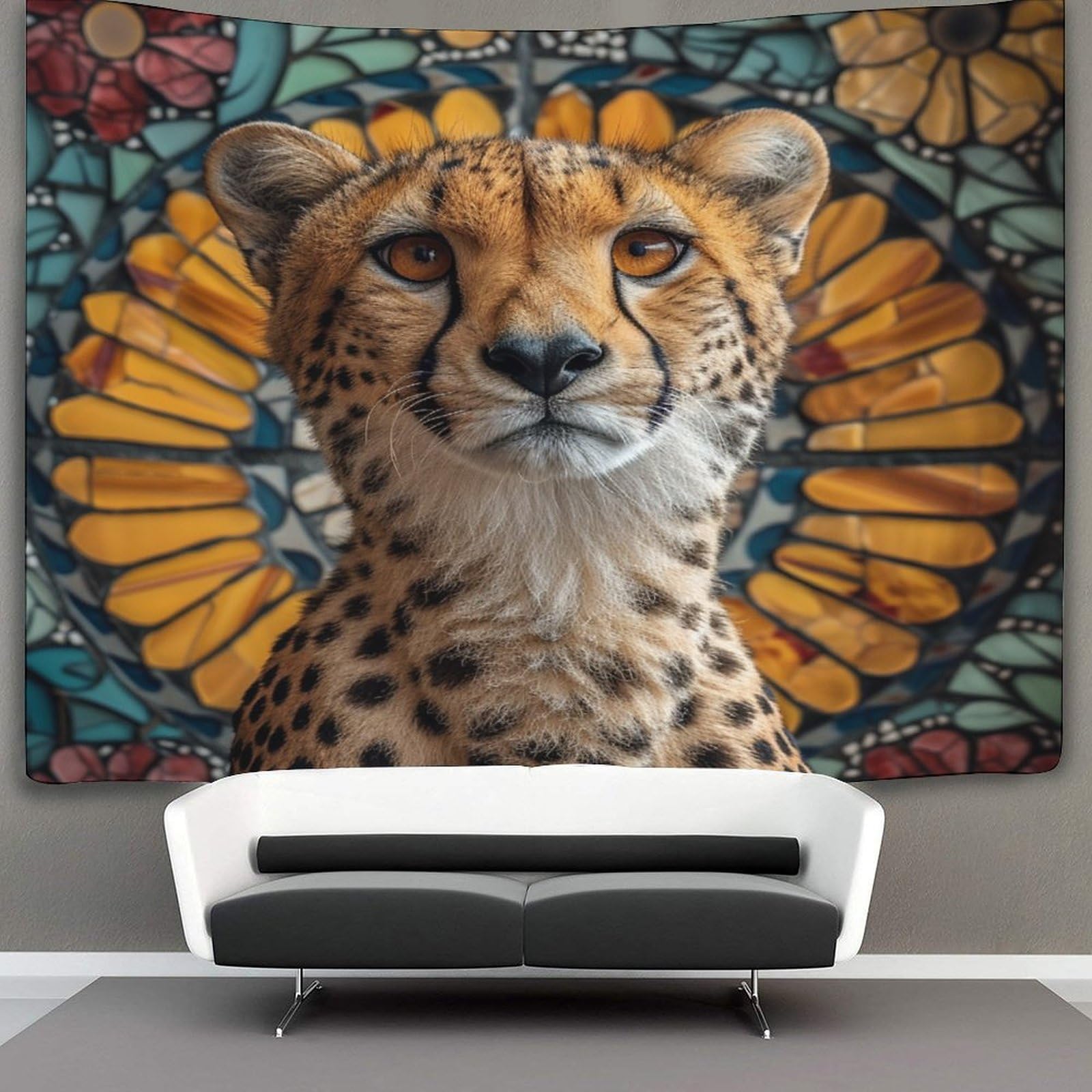 kaiyun Cheetah Decor Tapestry,Animal Wall Art Tapestries Wall Hangings for Living Room Bedroom Dorm 150cmx200cm