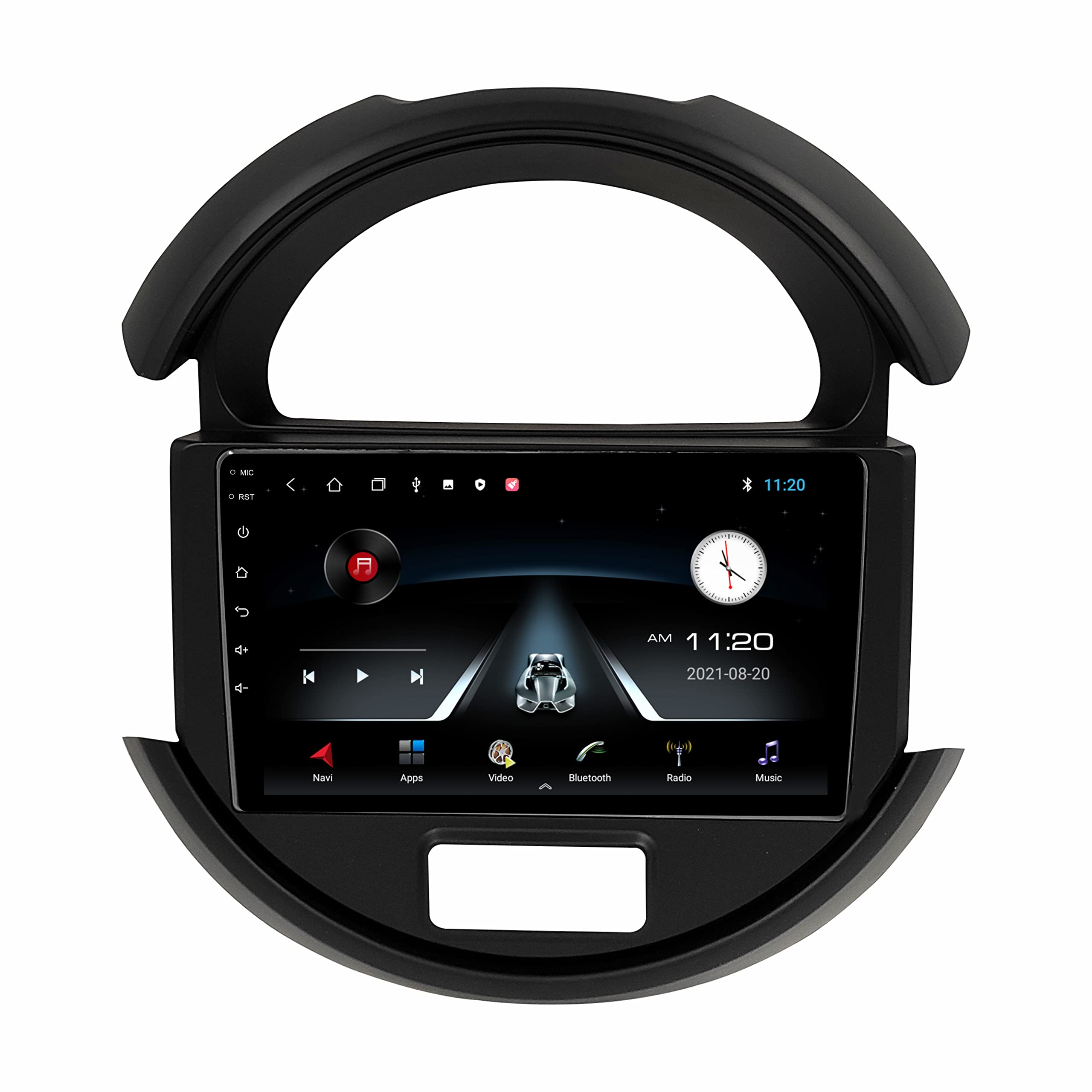 BASSOHOLIC 9 Inch Advanced Car Radio Receiver Android System for Maruti Suzuki S Presso with 2GB/32GB RAM & ROM, Gorilla Glass/Full HD Display/WiFi/GPS/Steering Wheel Connectivity HD Parking Camera-image-4