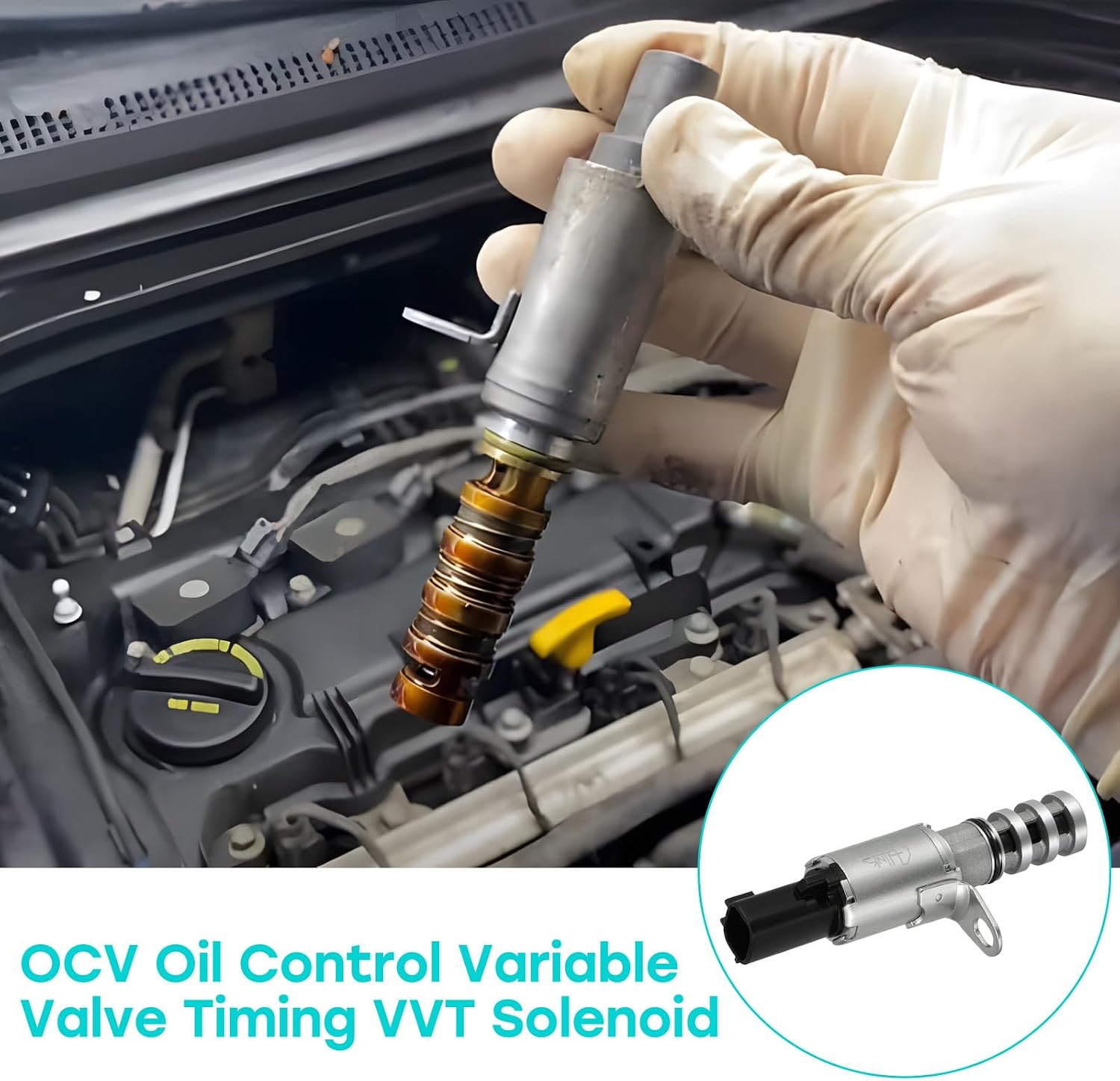 916-725 237963-RC0A OCV Oil Control Variable Valve Timing VVT Solenoid For Infiniti Q50 Q60 QX50 QX60 QX80,Nissan Altima Armada Juke Maxima Murano Pathfinder Sentra Versa 1.6L 2.0L 3.0L 3.5L 5.6L