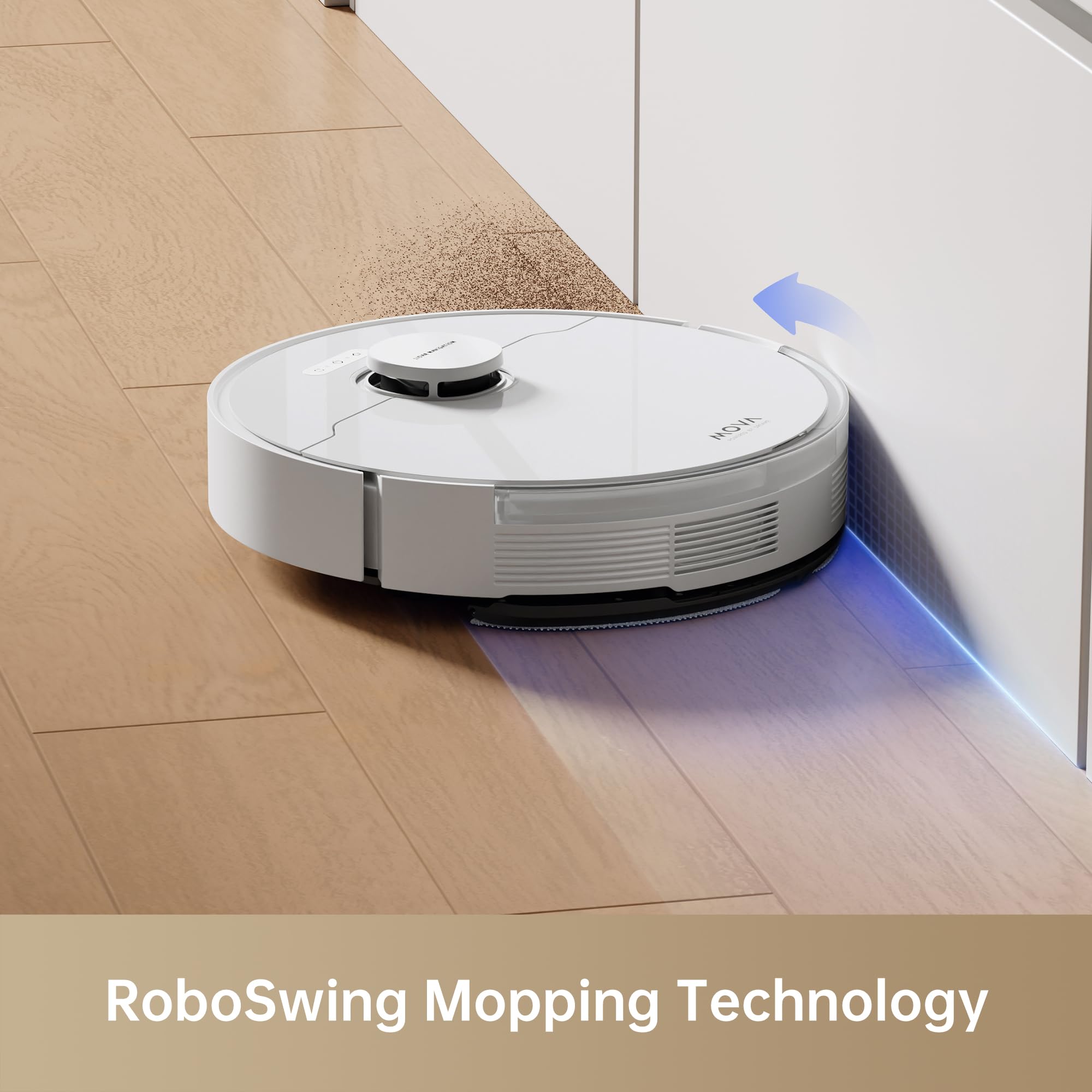 Dreame Mova S10 Plus, robot aspirateur et balai à vadrouille à vide automatique, mains libres jusqu'à 90 jours, aspiration 7000 Pa, vadrouille VibroTurbo, reconnaissance des tapis, balai à levage