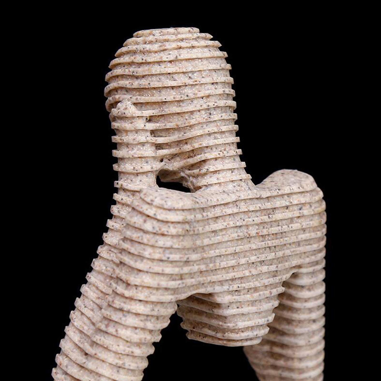 Skulptur Schweigen Ist Gold, 3 Set Denker Statue Abstrakte Skulptur Ornamente Harz Figur Dekoration Kunst Abbildung Für Home Office Desktop-Dekoration,3 Sets of coils