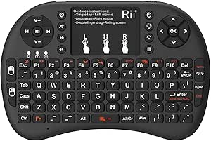 Rii i8+ Mini Wireless Touch Keyboard,Handheld Remote,LED Backlit Compatible with Android TV Box, Android Smart TV,HTPC,Raspberry Pi, Win 7 8 10,Mac OS
