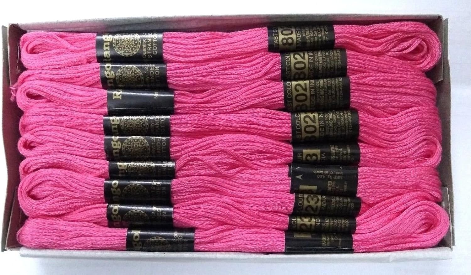 Fils de fil en coton pour broderie au point de croix loisirs créatifs canevas rose foncé