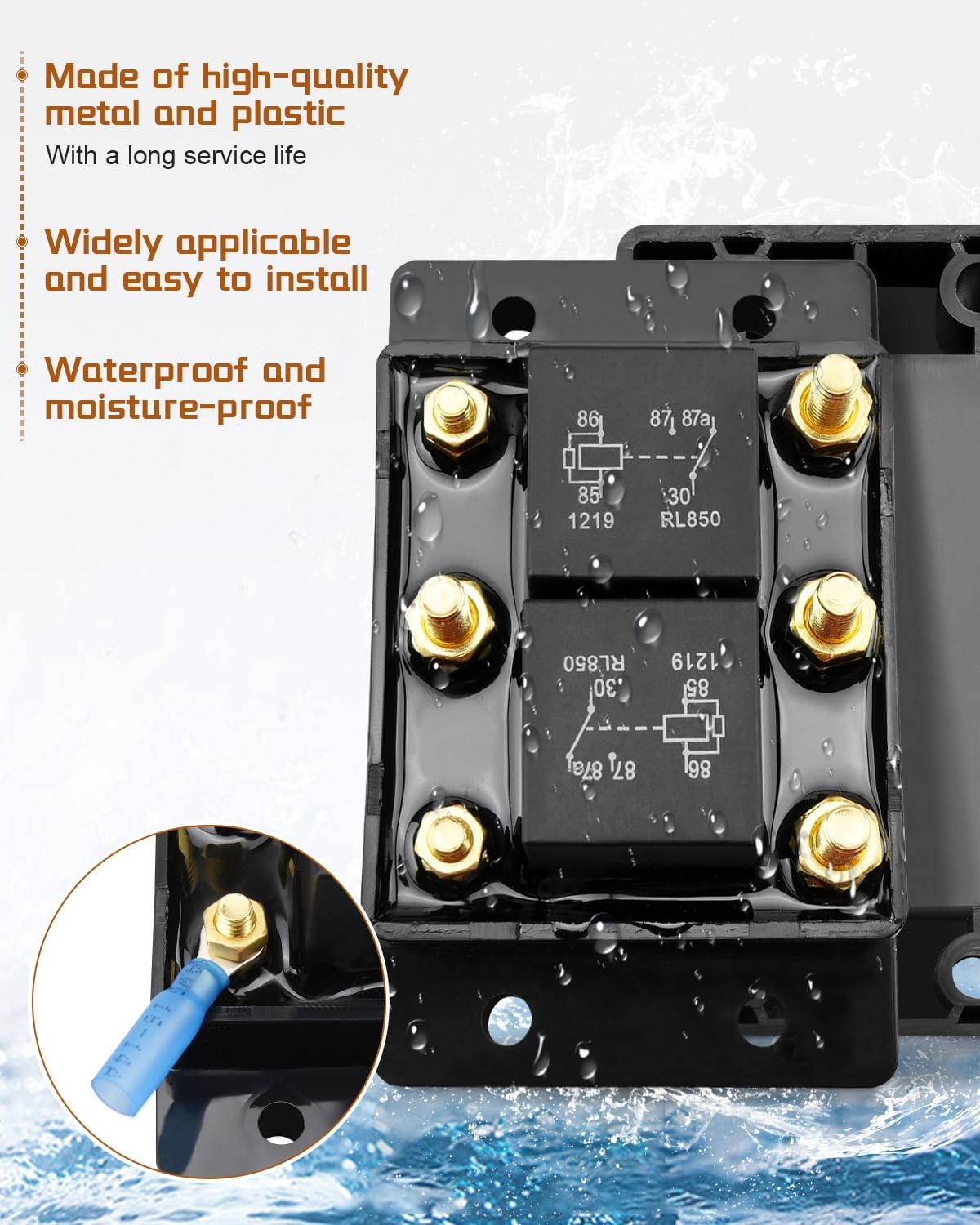 Forward and Reverse Relay Module Fit for Tarp or Winch Motor Snow Plow and Lift, Replace 5541100 ATP0110