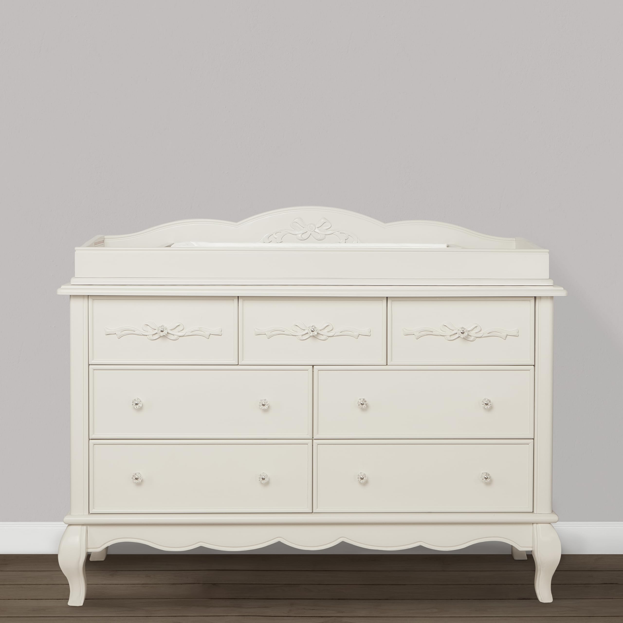 Amazon.com : Evolur Aurora Change Tray|Lasting Quality|Intricate Ribbon Bow  Scrollwork, Ivory Lace : Health & Household