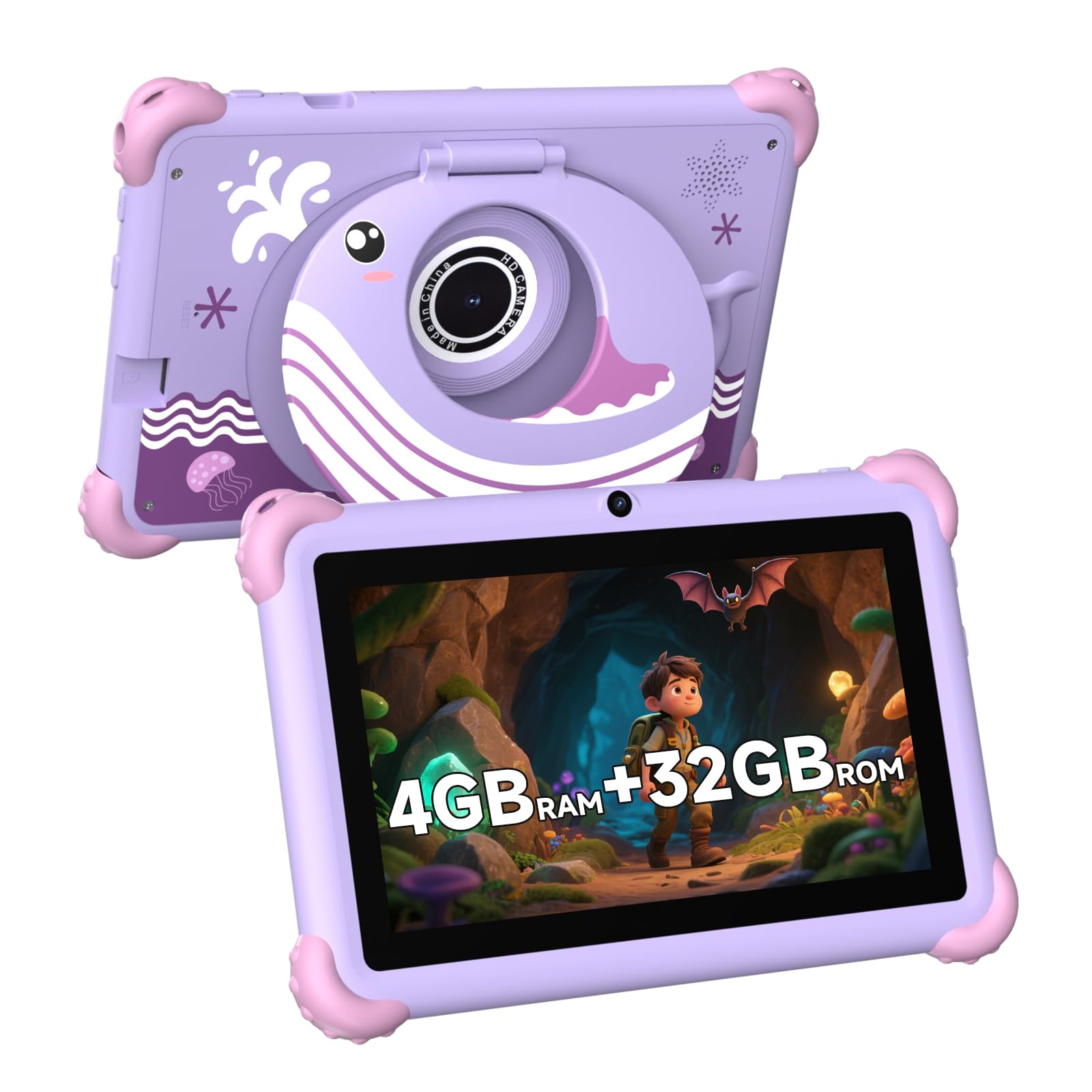 Tablet infantil de 7 polegadas (roxo)