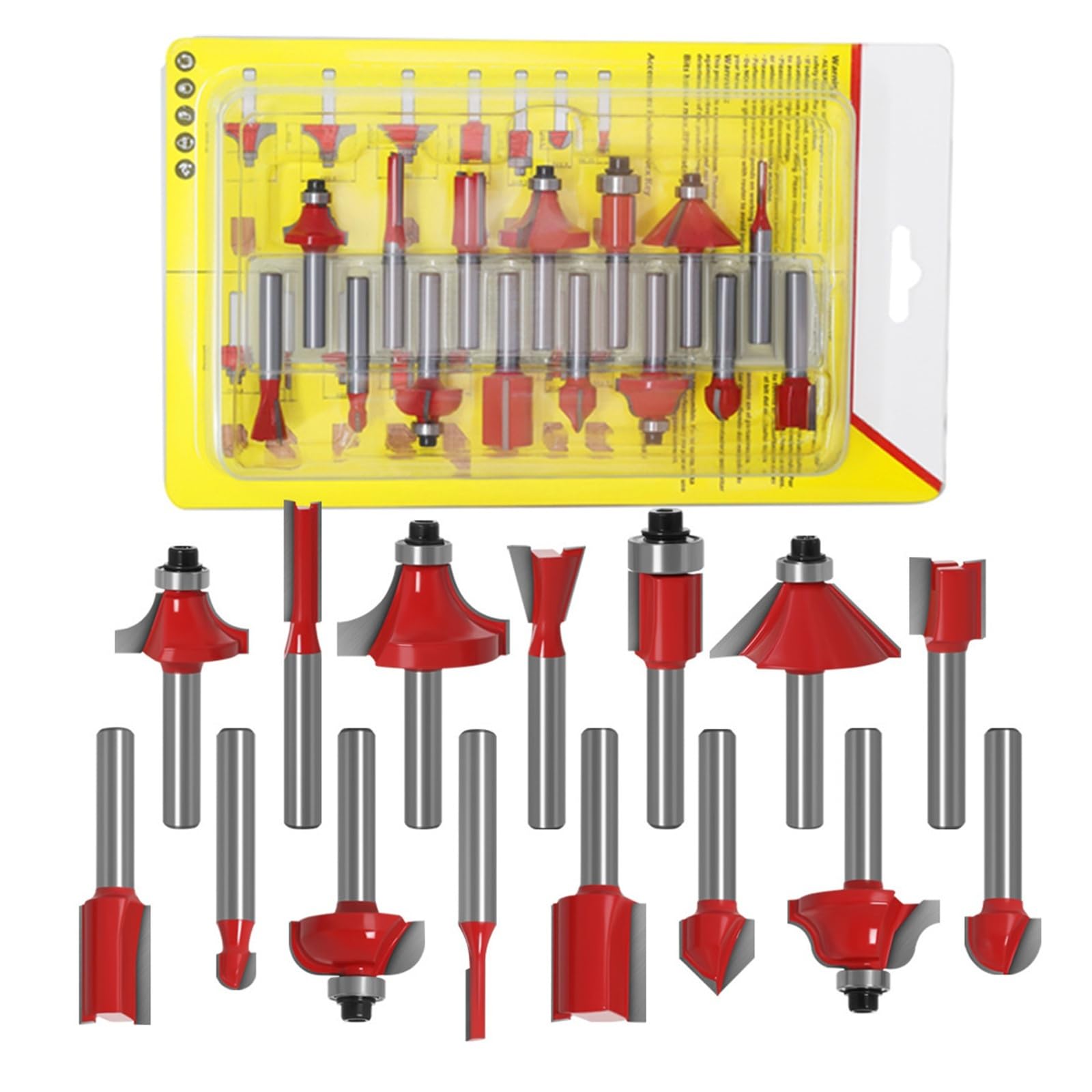 Faankiton 12pcs Set di Punte per Fresa con Punta in Carburo