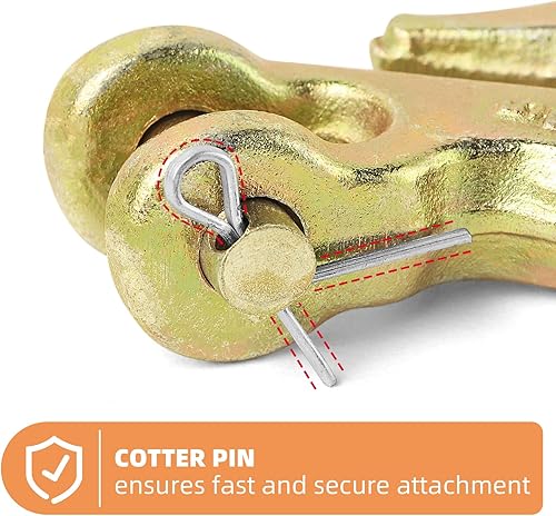 Miniatura 6 de Gancho de agarre de horquilla de 14 de pulgada, para aparejo, remolque, transporte, camión, remolque, 3600 libras, límite de carga de trabajo,