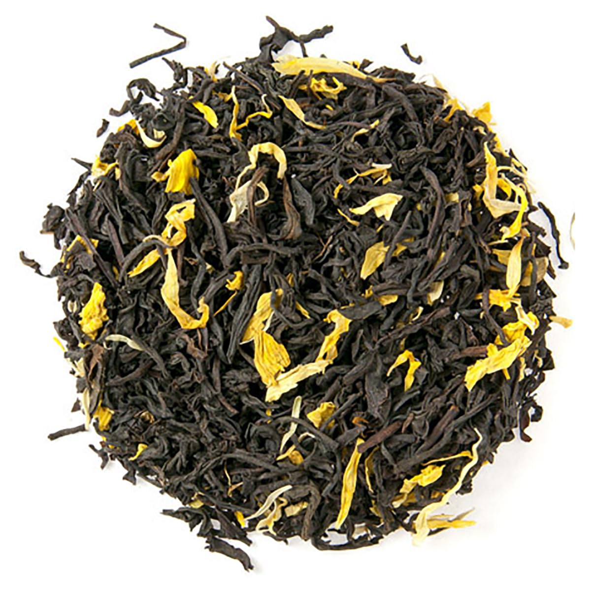 Monks Blend Flavored Black Loose Leaf Tea - 16oz Pouch | Grenadine and Vanilla Blend | Floral Notes | Calendula Marigold Sunflower Petals | Sri Lanka High-Grown Ceylon Tea | Smooth Finish