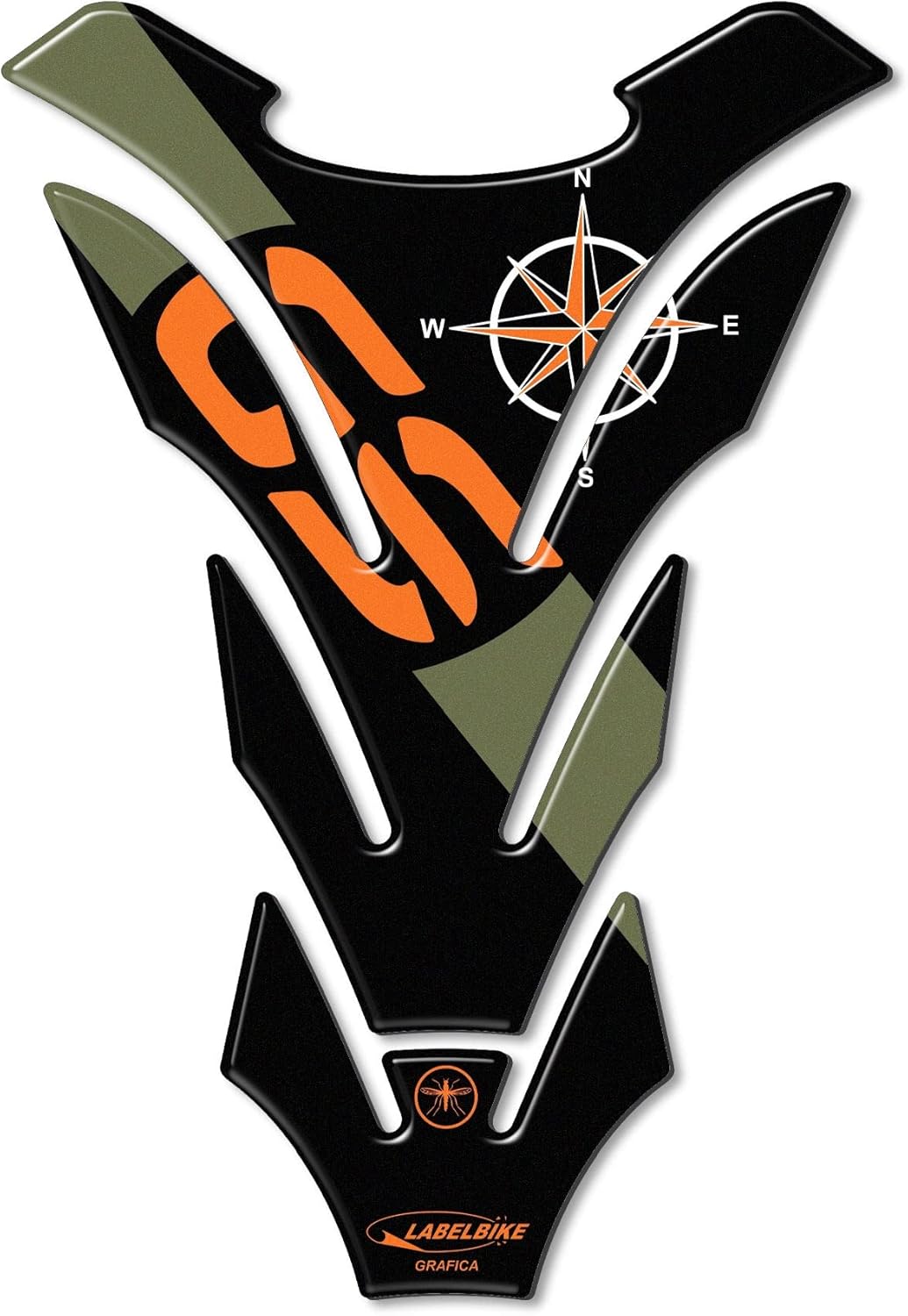 labelbike - 3D Sticker Motorcycle Fuel Tank Pad Protection and Decoration in Resin Compatible with BMW GS