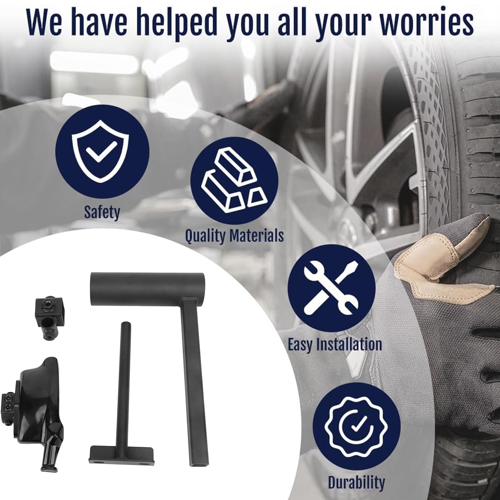 Asixxsix Smontagomme Manuale Modifica Testa D'Anatra Kit Saldato Smontagomme Macchina Utensile Compatibile con la Maggior Parte delle Ruote per Auto, Smontagomme Manuale Kit Adattatore