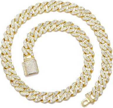 Mens Diamond Necklace 10mm Miami Cuban 