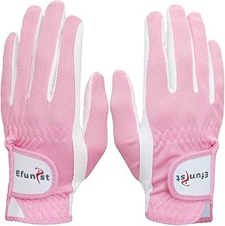 Aghami Efunist Women Golf Glove 1 Pair Left Hand Right Hand 3D Performance Mesh Non-slip Micro Fiber Golf Gloves Drop Ship