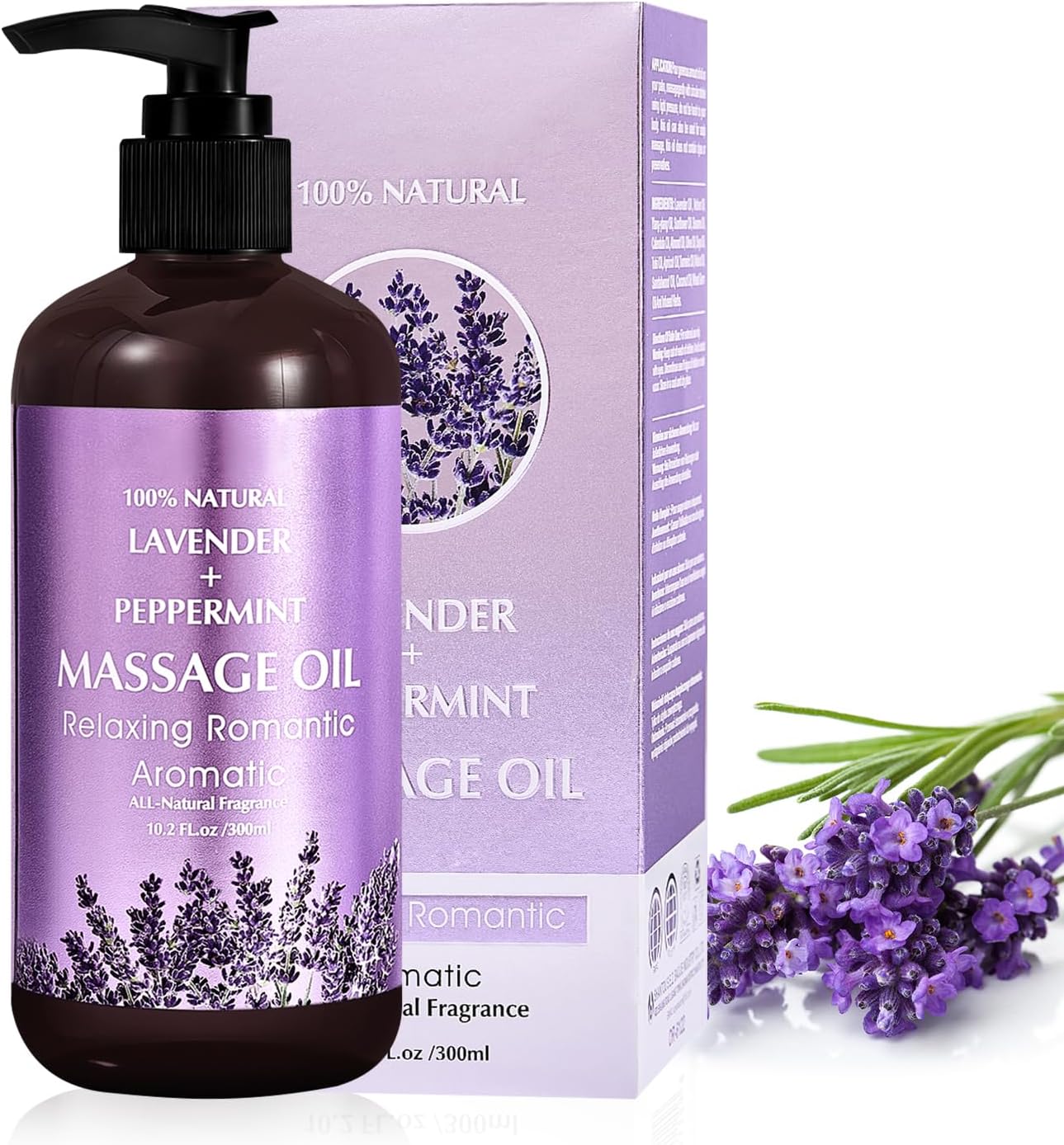 Lavender Massage Oil for Calming, Soothing and Relaxing Muscles Massage Oil for Massage Ideal Body Oil for Skin Moisturizing for Men and Women