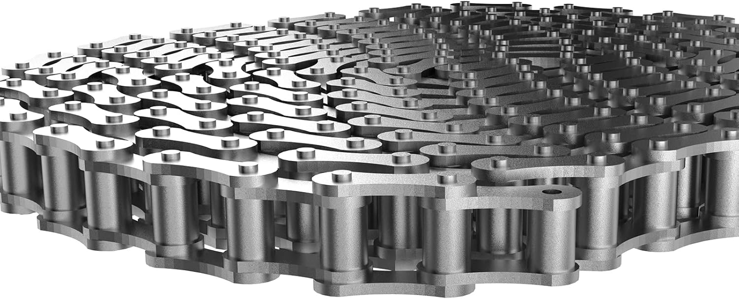 Blütezeit 08B Roller Chain Set for Automatic Sliding Gate Opener, 2×10ft Metric Standard Chains (1/2" Pitch) with 2 Connecting Links, Extension Chains Compatible with ME-GO-600 Series (20ft Total)