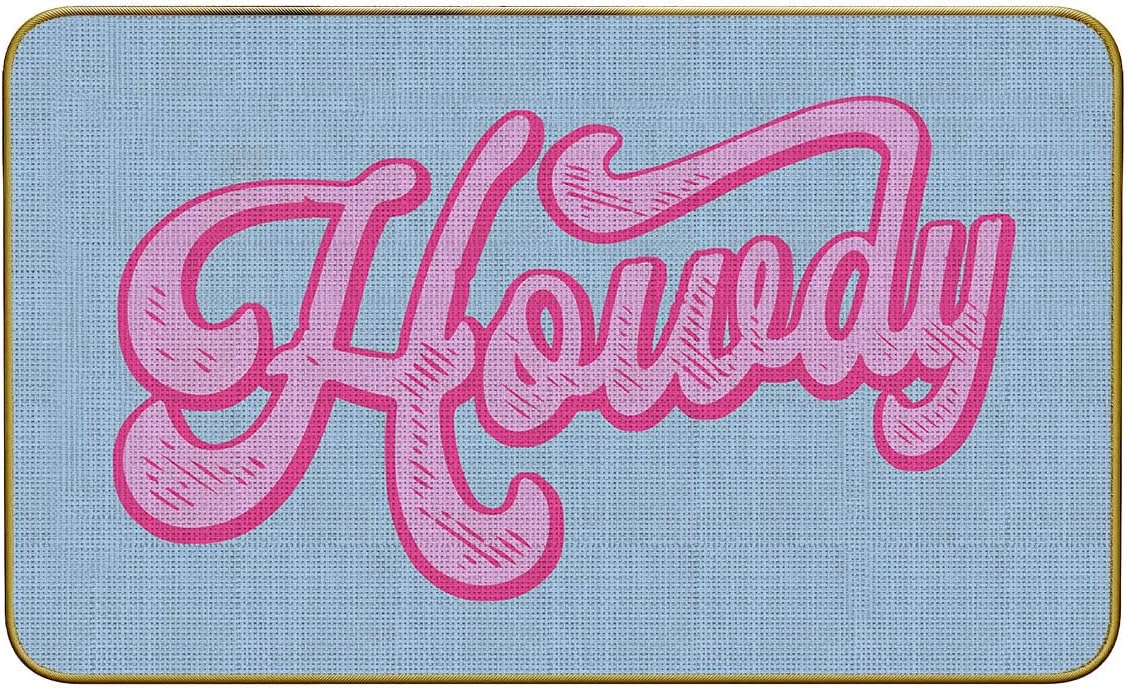 Amazon.com: Mingnei Funny Hot Pink Howdy Doormat Door Mat for Home ...