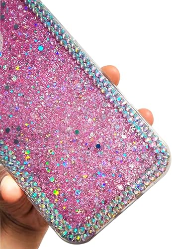 Miniatura 4 de Accgoal Funda para Samsung Galaxy A32 5G, con purpurina 3D, para mujer, brillante, brillante, de lujo, con diamantes de imitación de cristal