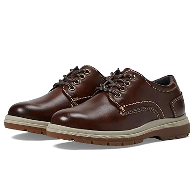 Florsheim Kids Lookout Jr. Plain Toe Oxford (Little Kid/Big Kid) Boys Shoes Chestnut