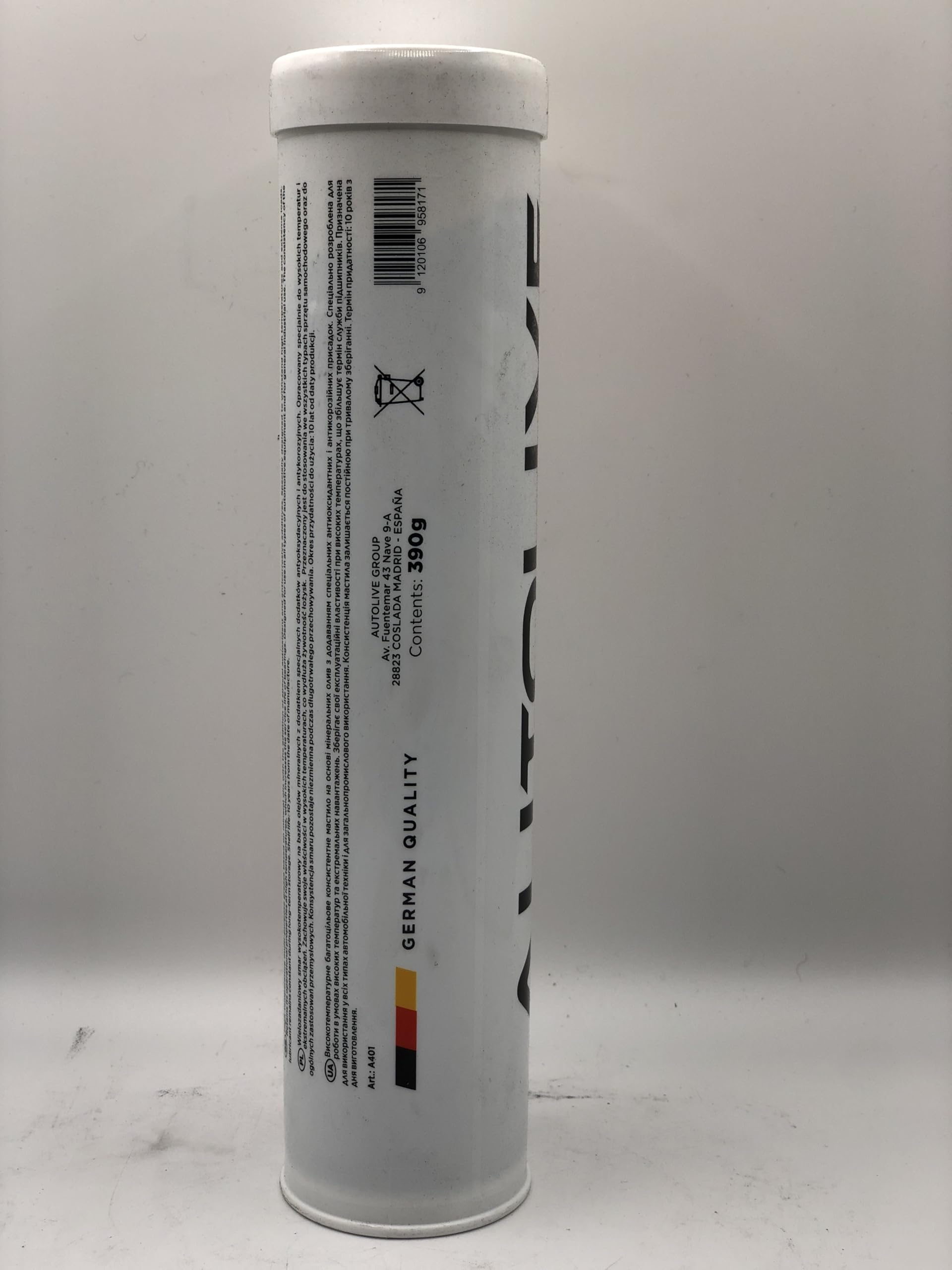 AUTOLIVE GRASA LC-2 DE LITIO ALTA TEMPERATURA - NLGI 2, DIN51502, KP2P-30 - Cumple con MB 265.1, MAN TL 284 - Temperatura Máxima de Trabajo: +260°C - Multiusos para Automoción e Industria 390GR (6)