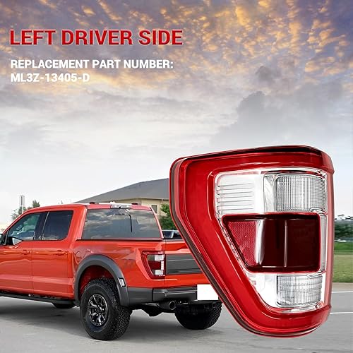 Miniatura 2 de ML3Z-13404-D - Lámpara trasera LED con montaje de puntos ciegos compatible con Ford F150 F-150 2021-2023 lado derecho del pasajero