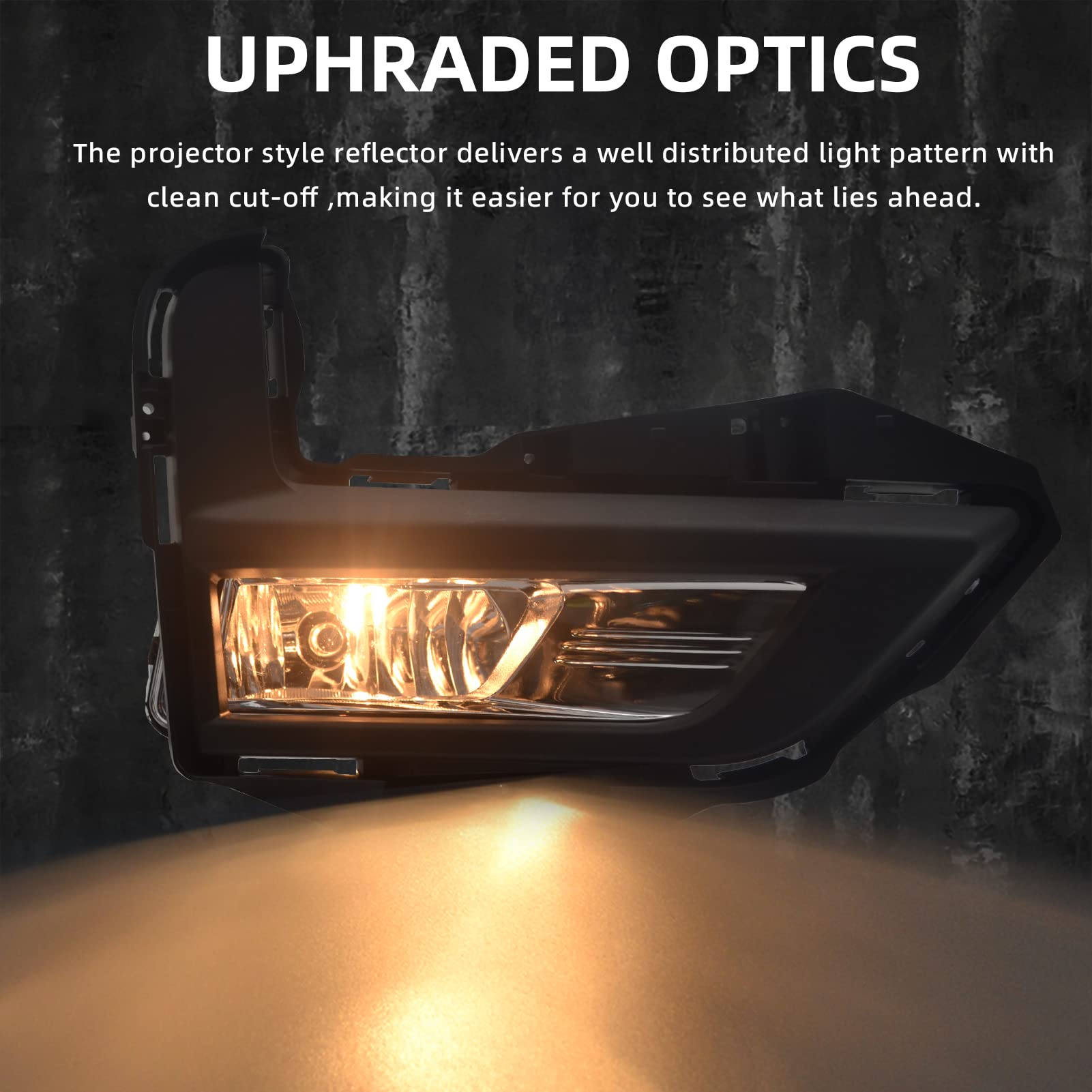 Fog Lights For 2017-2020 Rogue Fog Lights Bumper Driving Lamps + Wiring Kit+ Switch (Clear Lens)