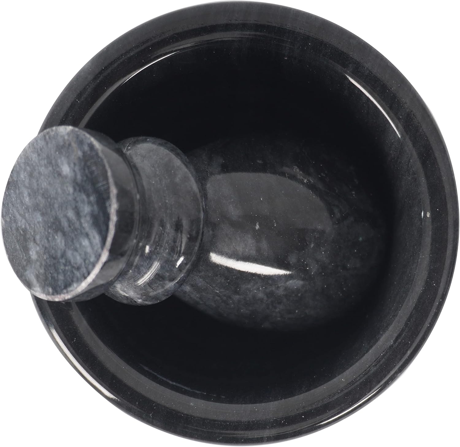 Radicaln Mortar and Pestle Set - Black Palm Size 2.5" Portable Handmade Marble Mortar and Pestle | Marble Kitchen Accessories for Indian Spices and Seasonings Set, Altar Supplies and Grinding Spices: Home & Kitchen