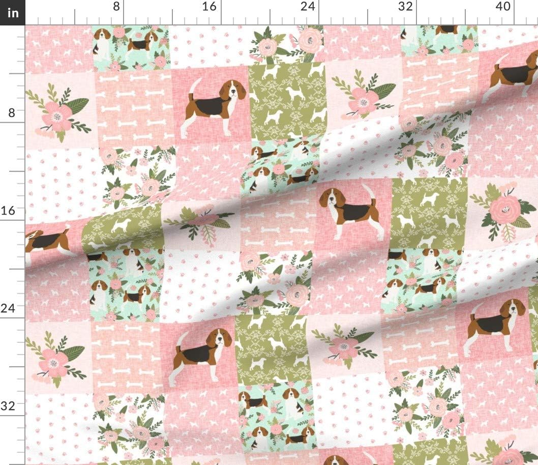 Spoonflower Fabric - Beagle Pet Quilt Dog Breed Cheater Wholecloth Dogs Nursery Friendly Printed on Petal Signature Cotton Fabric by The Yard - Sewing Quilting Apparel Crafts Decor