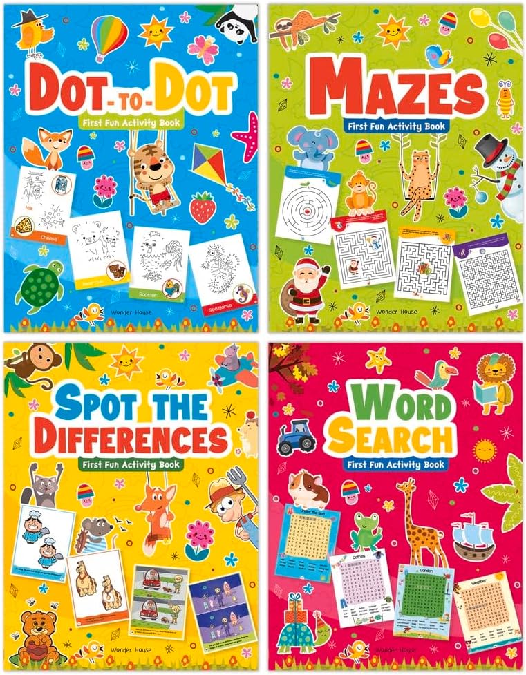 My First Fun Activity Books: Fun & Challenging Mazes for Kids | Boost Problem-Solving & Logic | Ages 4–8 | 3 Hours of Screen-Free Fun