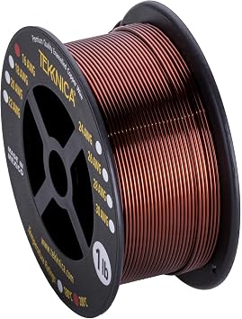 Magnet Wire 16 AWG - Enameled Magnet Winding Wire -100% Copper - 1.0 lb - 0.0599 Diameter - Temperature Rating 200C.