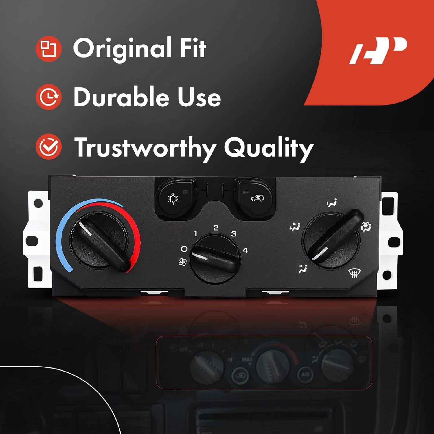 A-Premium HVAC A/C and Heater Climate Control Panel Module Compatible with Chevrolet Colorado 2004-2012 & GMC Canyon 2004-2012 & Isuzu i-280/i-350 2006, i-290/ i-370 2007-2008