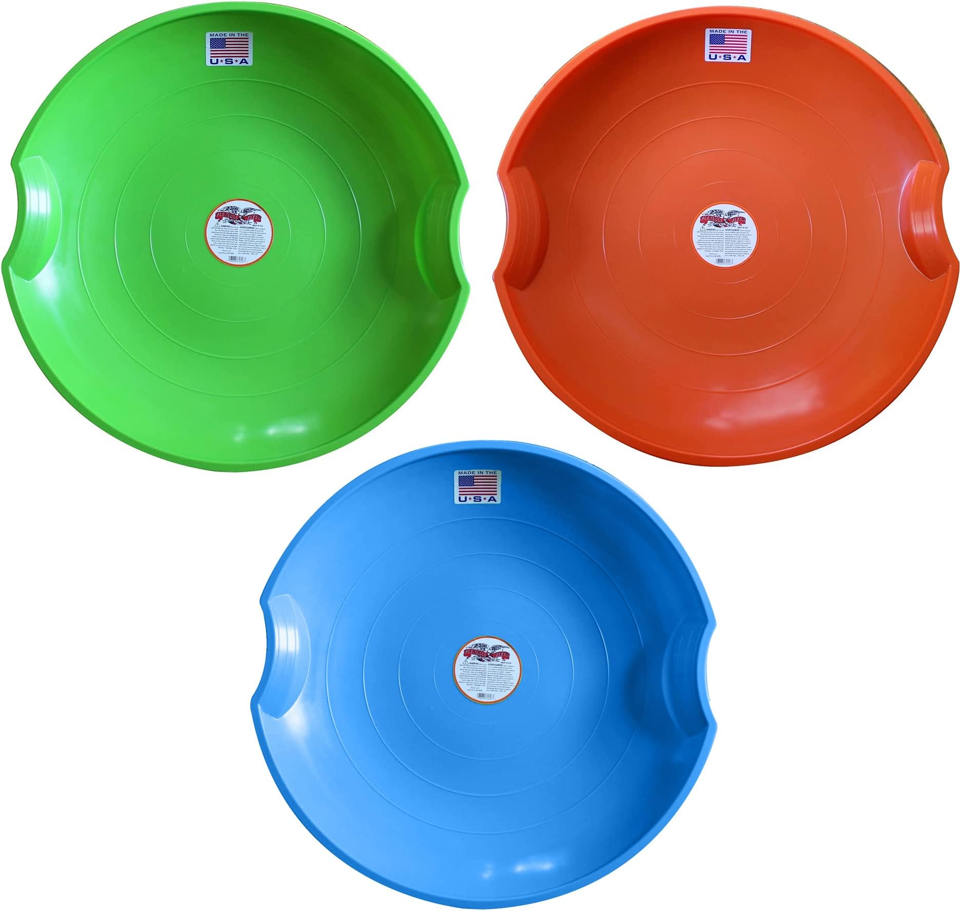 Flexible Flyer Snow Saucer Sleds. Round SNO Slider Discs