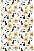 Vista 1 de Cat Sunflower Fitted Crib Sheet for Girls and Boys, Soft Breathable for Standard Crib & Toddler Bed Mattress, 28 x 52 in