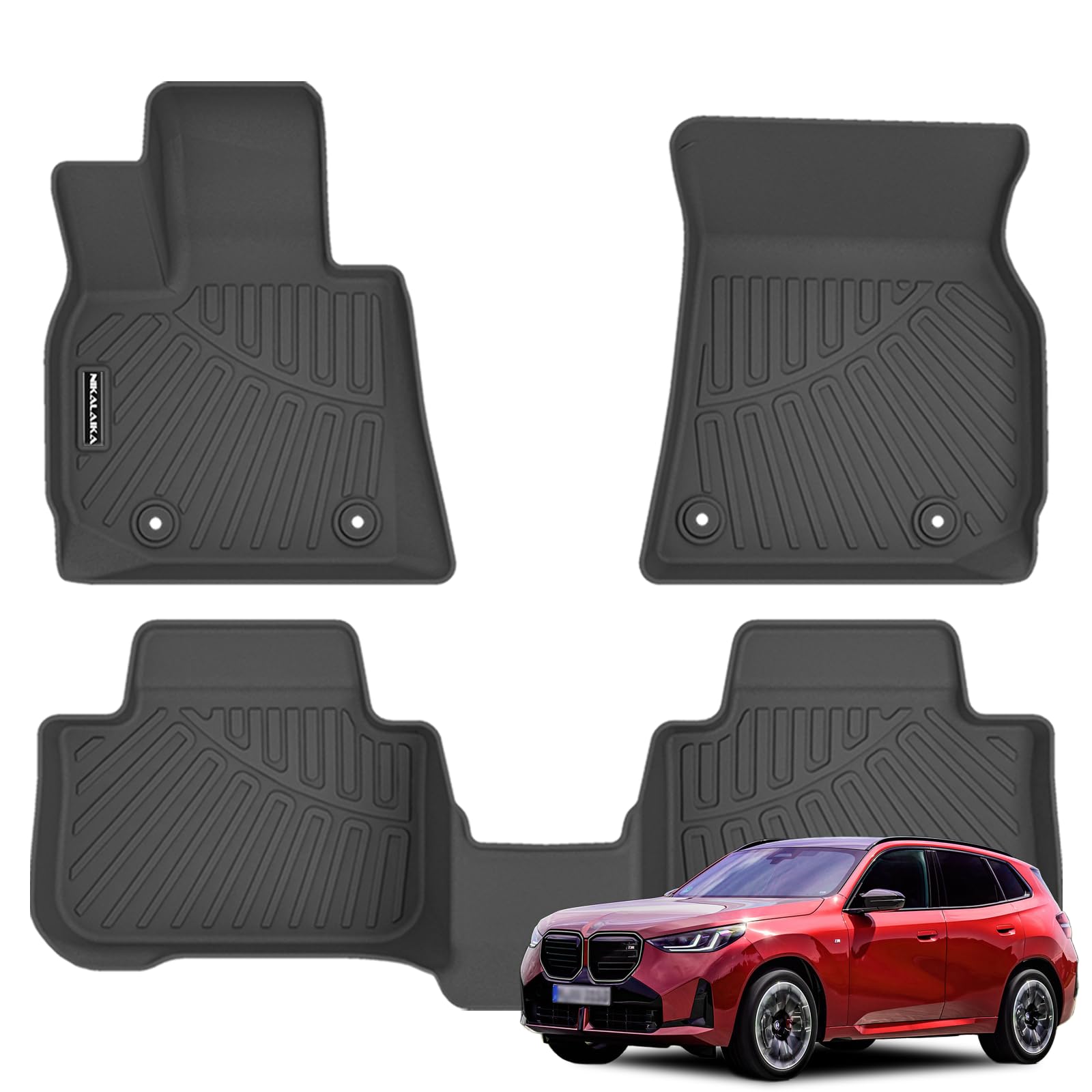 Floor Mats Compatible with 2025 BMW X3 M50/30 xDrive, All Weather Protection TPE Rubber Floor Liners Accessory Custom Fit for 2025 BMW X3, Non-Slip Waterproof, Black