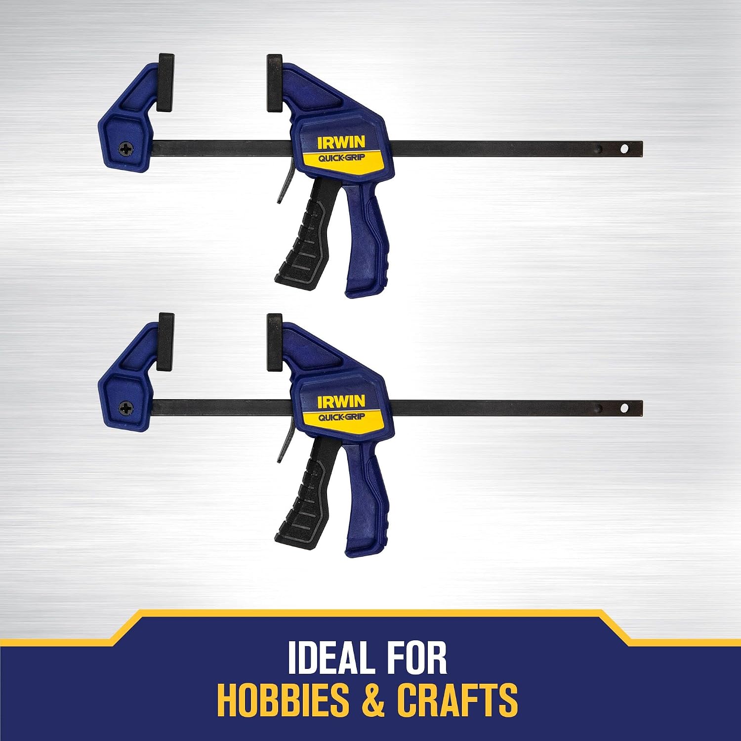 IRWIN QUICK-GRIP Bar Clamps for Woodworking, One-Handed, Micro, 4-1/4", 2 Pack (1964747)