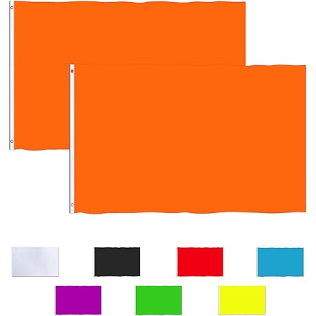 3x5 Orange Blank Polyester Flags Made for Heat Press