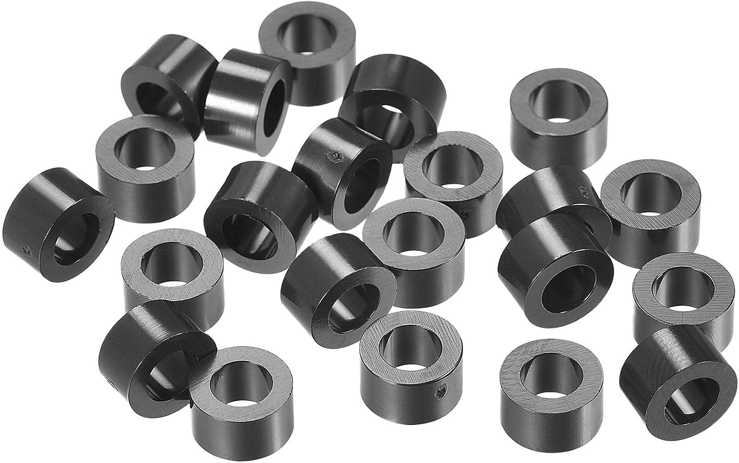 sourcing map ABS Round Spacer Washer ID 4.2mm OD 7mm L 4mm Plastic Standoff for 3D Printer TV Wall Mounting Electrical Outlet