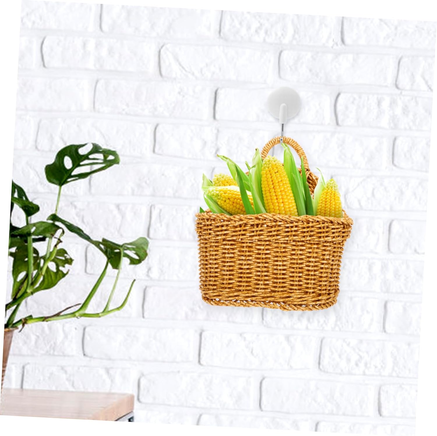 3pcs Hanging Wall Basket Woven Kitchen Storage for Fruits and Garlic Stylish Vegetable Display Basket for Home Decor and Easy Access to Produce