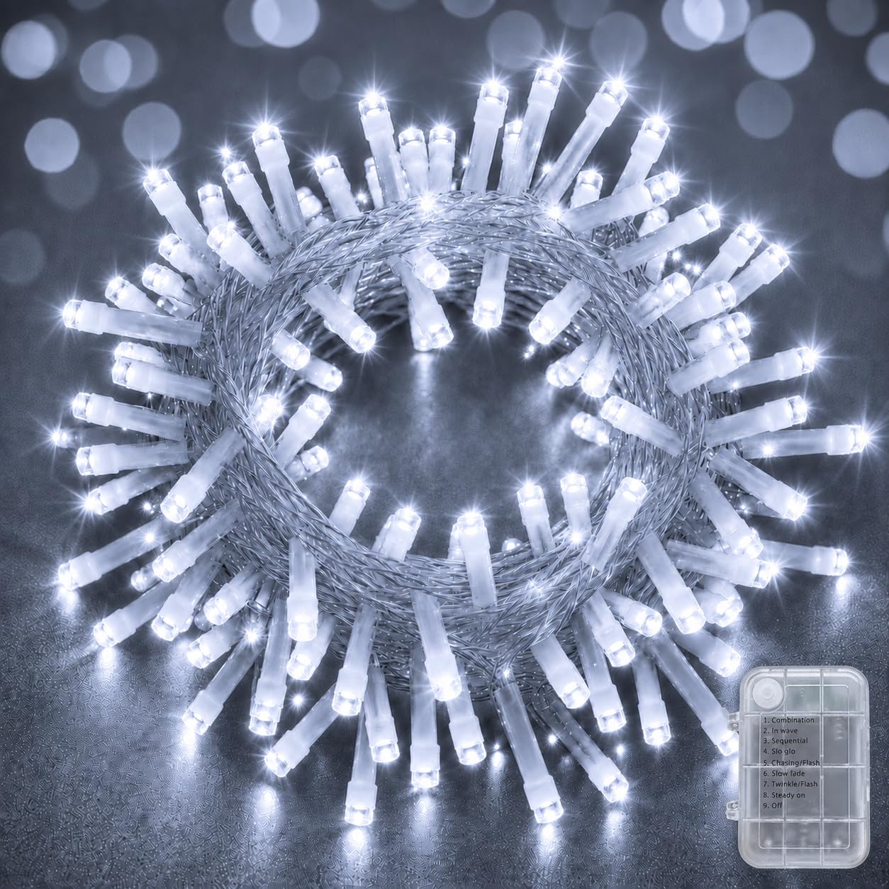 LEEDLIT Fairy Lights Battery Operated - 20m200LEDs String Lights 8 Modes
