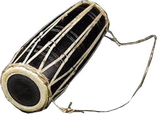 Madal Drum Instrumento folclórico nepalí de madera, diseño auténtico, tambor tallado a mano Madal para diversión, instrumento musical de 10 pulgadas