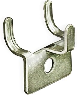 AzarDisplays 700017 Metal Prong Hooks for Pegboard & Slatwall - 20 Pack Heavy Duty Galvanized Steel 1-1/8" Wide