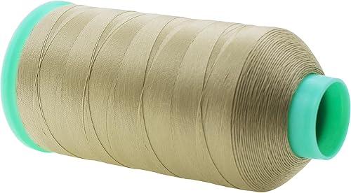 Miniatura 1047 de Mandala Crafts Hilos de coser resistentes de nailon consolidado, hilo para tejer jeans de cuero, hilos de tapicería marina al aire libre, Beige